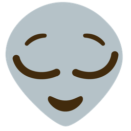 relieved face and alien