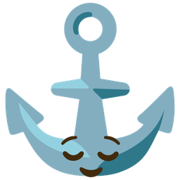 relieved face and anchor