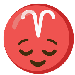 relieved face and Aries