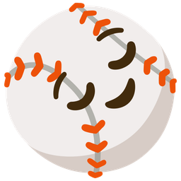 relieved face and baseball