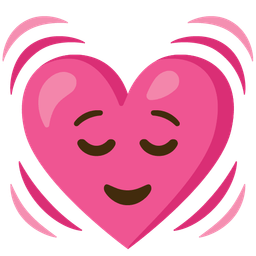 relieved face and beating heart