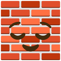 relieved face and brick