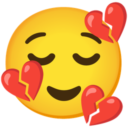 relieved face and broken heart