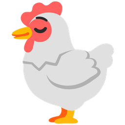 relieved face and chicken