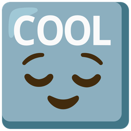 relieved face and COOL button