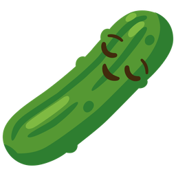 relieved face and cucumber