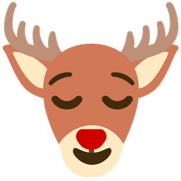 relieved face and deer