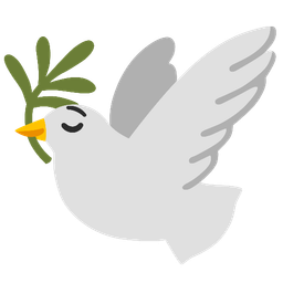 relieved face and dove