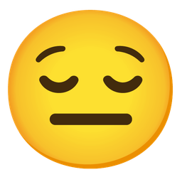 relieved face and expressionless face