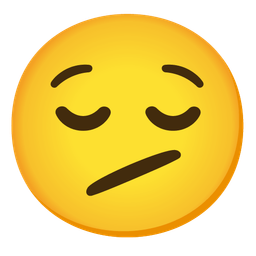 relieved face and face with diagonal mouth