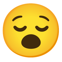 relieved face and face with open mouth