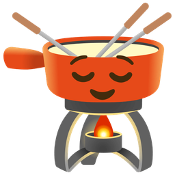 relieved face and fondue