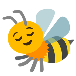 relieved face and honeybee