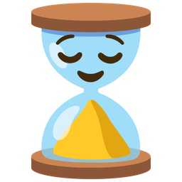 relieved face and hourglass done