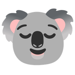 relieved face and koala