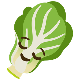 relieved face and leafy green