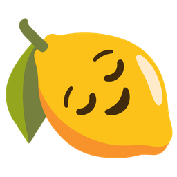 relieved face and lemon