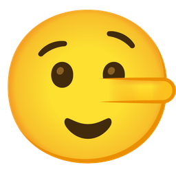 relieved face and lying face