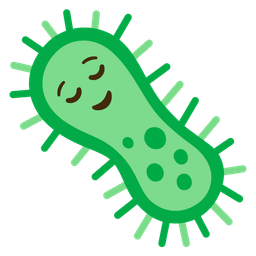 relieved face and microbe