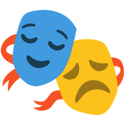 relieved face and performing arts