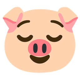 relieved face and pig face