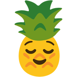 relieved face and pineapple
