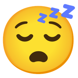 relieved face and sleeping face