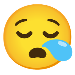 relieved face and sleepy face