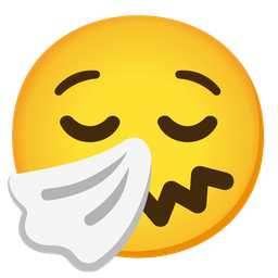 relieved face and sneezing face