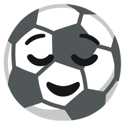 relieved face and soccer ball