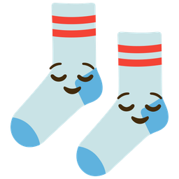 relieved face and socks