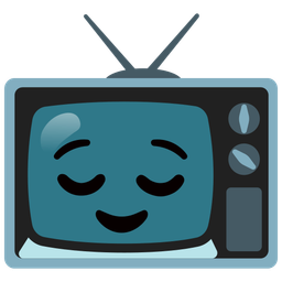 relieved face and television