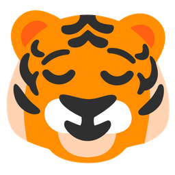 relieved face and tiger face