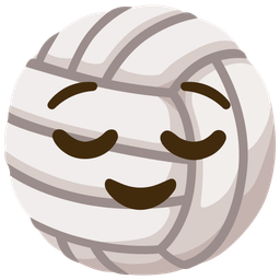 relieved face and volleyball