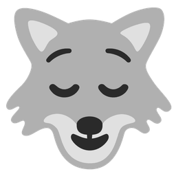 relieved face and wolf