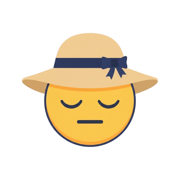 Relieved face and Woman’s hat