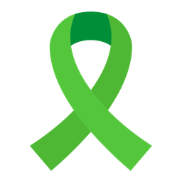 reminder ribbon and green heart