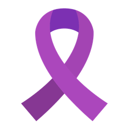 reminder ribbon and purple heart