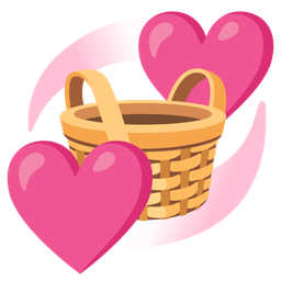 revolving hearts and basket