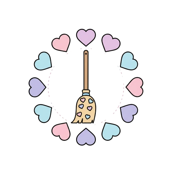 Revolving hearts and Broom