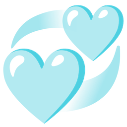 revolving hearts and bubbles