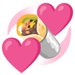 revolving hearts and burrito