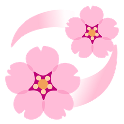 revolving hearts and cherry blossom