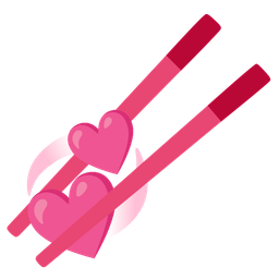 revolving hearts and chopsticks