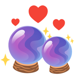 revolving hearts and crystal ball