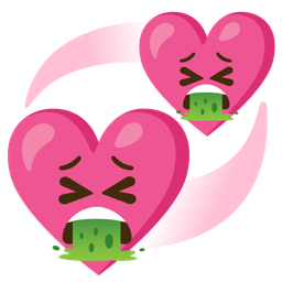 revolving hearts and face vomiting