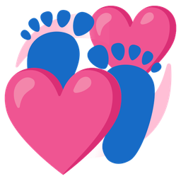 revolving hearts and footprints