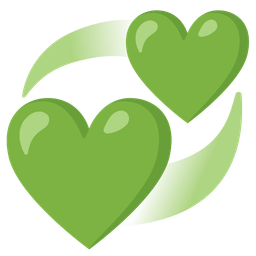 revolving hearts and green heart