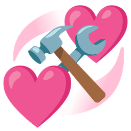 revolving hearts and hammer and wrench