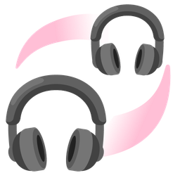 Revolving hearts and Headphone